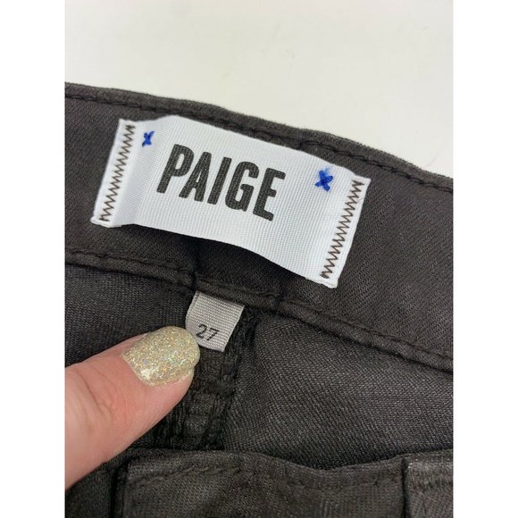 Paige Verdugo Ultra Skinny Jeans Black Shadow Size 27 - Picture 5 of 8